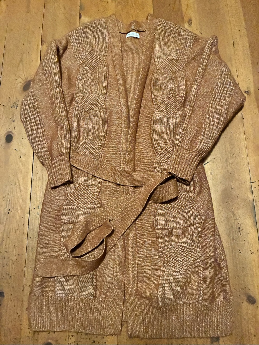 Nine West belted cardigan in brown light rust  
Ladies Large